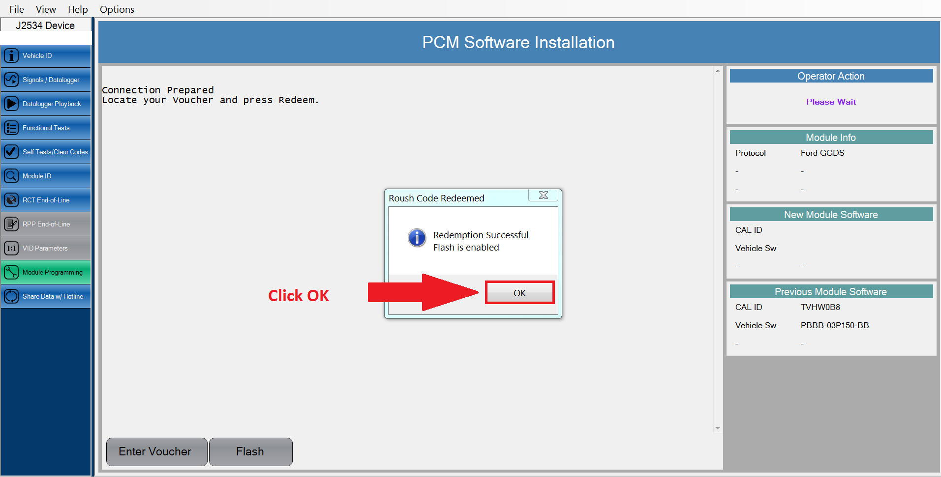 ROUSH Diagnostic Tool (RDT) - Flashing PCM Software