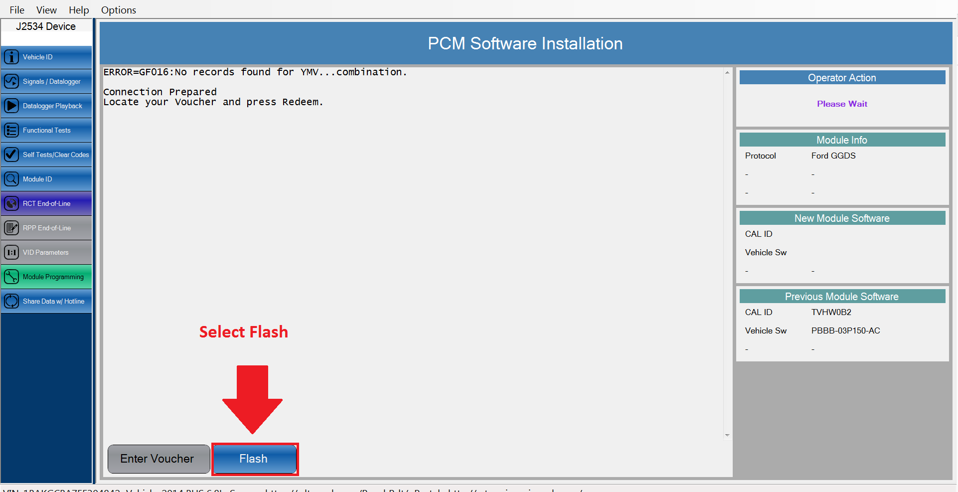 ROUSH Diagnostic Tool (RDT) - Flashing PCM Software